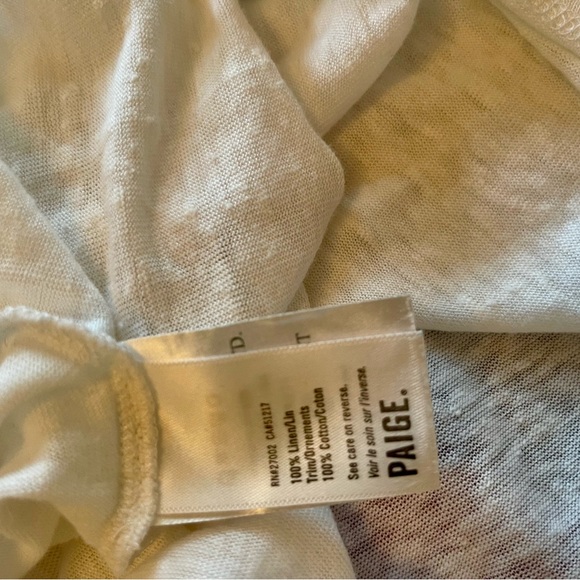 PAIGE White CHRISSY LINEN TANK Sz XL - Picture 6 of 7